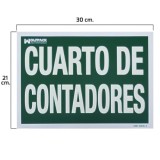 Cartel Cuarto De Contadores 30 x 21 (Alt,) cm, al por Mayor | Almacén de Ferretería