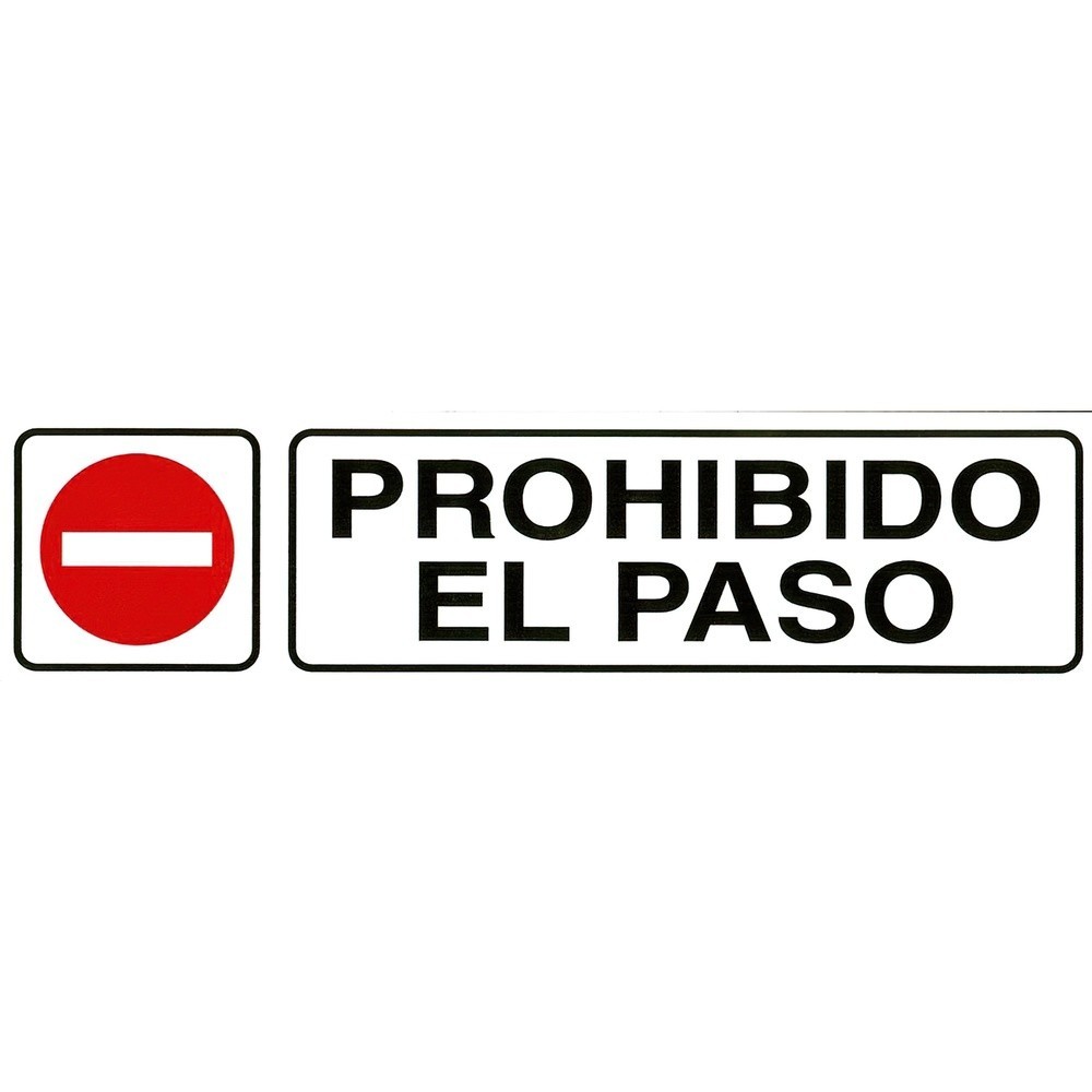 Rotulo Adhesivo 250x63 mm, Prohibido El Paso al por Mayor | Almacén de Ferretería