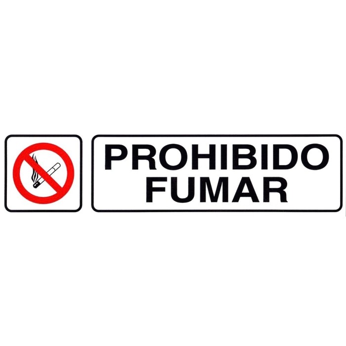 Rotulo Adhesivo 250x63 mm, Prohibido Fumar al por Mayor | Almacén de Ferretería