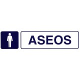 Rotulo Adhesivo 250x63 mm, Aseos Caballeros al por Mayor | Almacén de Ferretería
