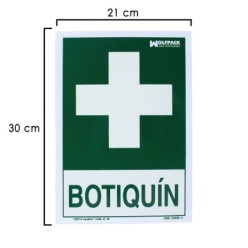 Cartel Botiquin 30x21 cm,