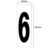 Numero Adhesivo 46x140 mm,   Nº 6 / 9 al por Mayor | Almacén de Ferretería