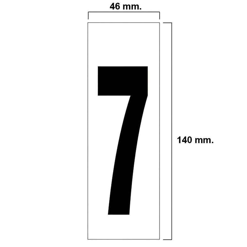 Numero Adhesivo 46x140 mm,   Nº 7 al por Mayor | Almacén de Ferretería