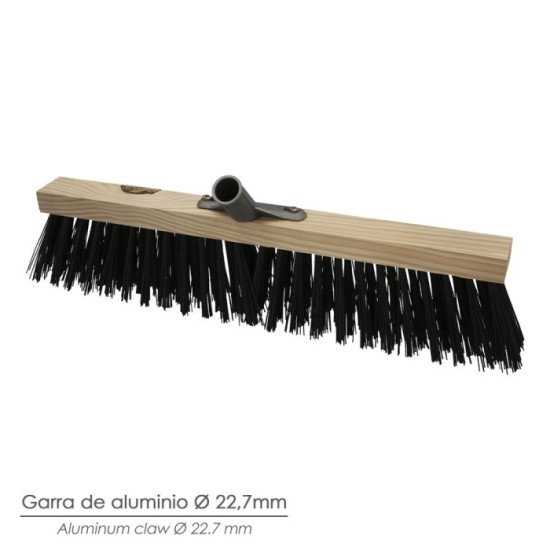 Cepillo Barrendero Industrial Fibra Gruesa Polipropileno, Soporte Madera 50 cm, Garra Aluminio, (Sin Mango) al por Mayor | Almac