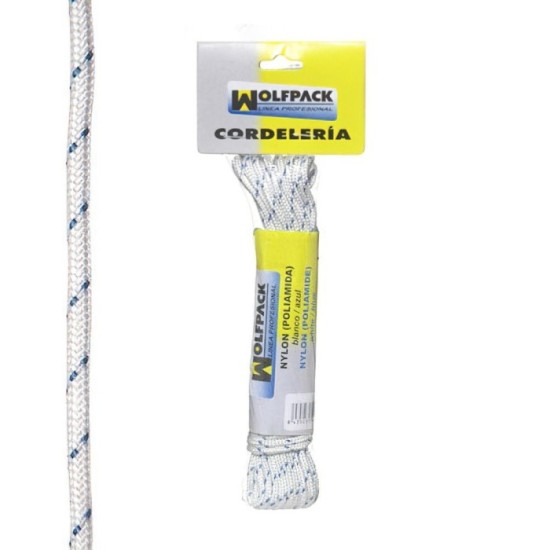 Cuerda Nylon Alta Tenacidad Blanca / Azul (Madeja 10 m,) al por Mayor | Almacén de Ferretería