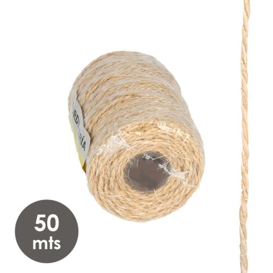 Cuerda Sisal Nº1 Hilo de 2 Cabos (Bobina 220 gr, / 50 m,) al por Mayor | Almacén de Ferretería