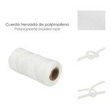 Cuerda Trencilla Polipropileno Blanco (Bobina  50 Metros) al por Mayor | Almacén de Ferretería