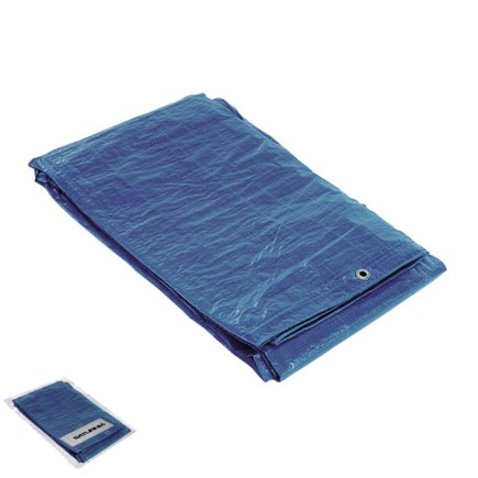 Lona Impermeable Reforzada 5x6 metros (Aproximadamente) Con Ojetes Metálicos, Lona de Protección Duradera, Color Azul,
