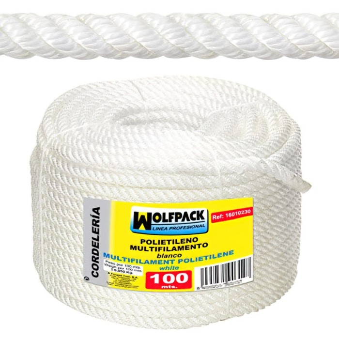 Cuerda Polipropileno Multifilamento (Rollo 100 m,)  14 mm, al por Mayor | Almacén de Ferretería