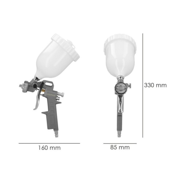 Pistola Pintar Neumática Boquilla De 1,5 mm, Con Depósito Superior 0,6 Litros y  Adaptador Rapido al por Mayor | Almacén de Ferr