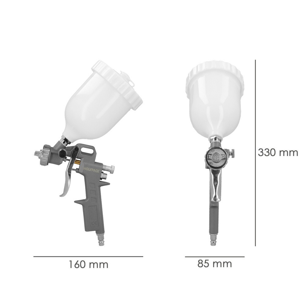 Pistola Pintar Neumática Boquilla De 1,5 mm, Con Depósito Superior 0,6 Litros y  Adaptador Rapido al por Mayor | Almacén de Ferr