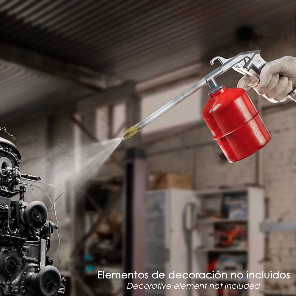 Pistola Petrolear Neumatica Con Deposito Inferior y Adaptador Rapido, Pistola Limpieza Motores, Pistola Petrolear Neumatica al p