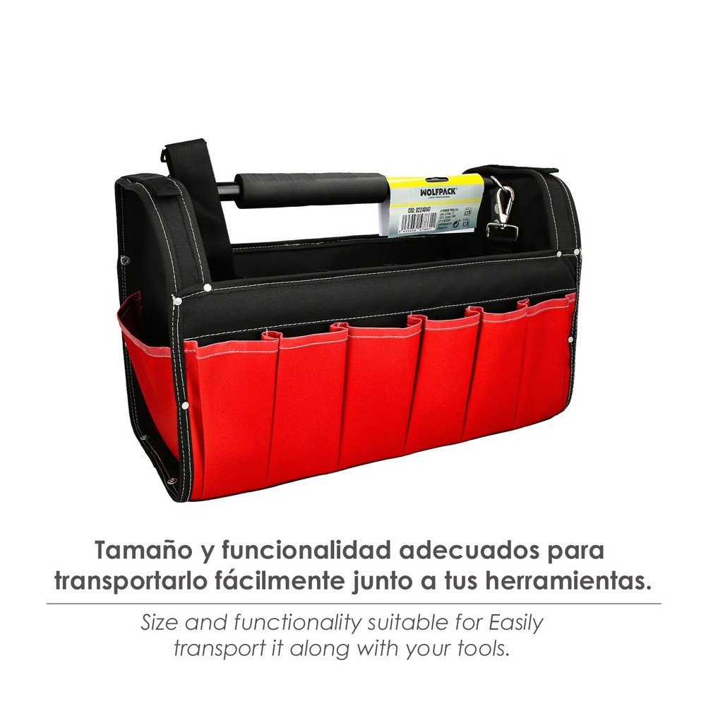 Bolsa Herramientas Nylon Asa Metal 25x47,5x31cm al por Mayor | Almacén de Ferretería