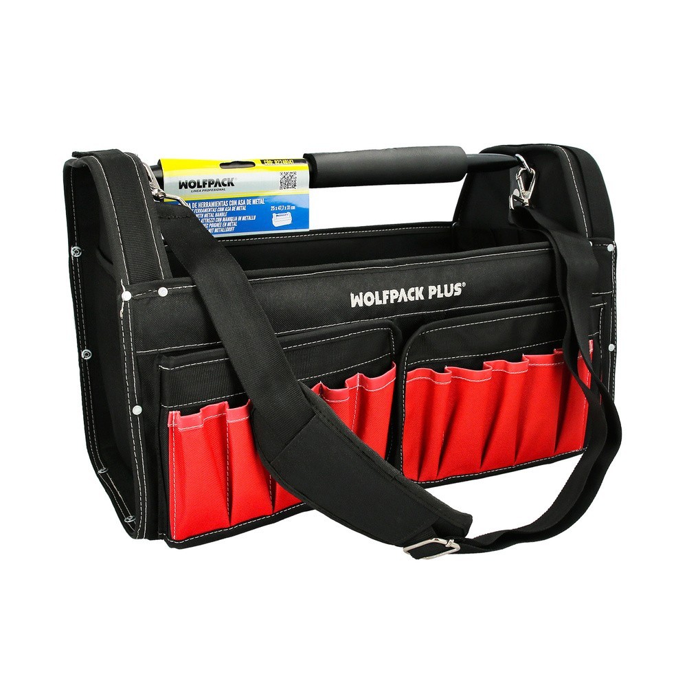 Bolsa Herramientas Nylon Asa Metal 25x47,5x31cm al por Mayor | Almacén de Ferretería