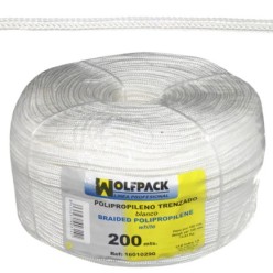 Cuerda Trenzada Polipropileno Blanca       (Bobina 200 m,)