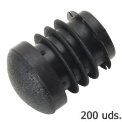 Contera Plastico Redonda Interior Negra Para Tubo Exterior Ø 18 mm, Bolsa 200 Unidades