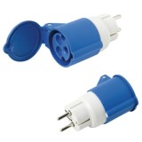 Adaptador Industrial Schuko Cetac Simple 2p Con Tapa al por Mayor | Almacén de Ferretería