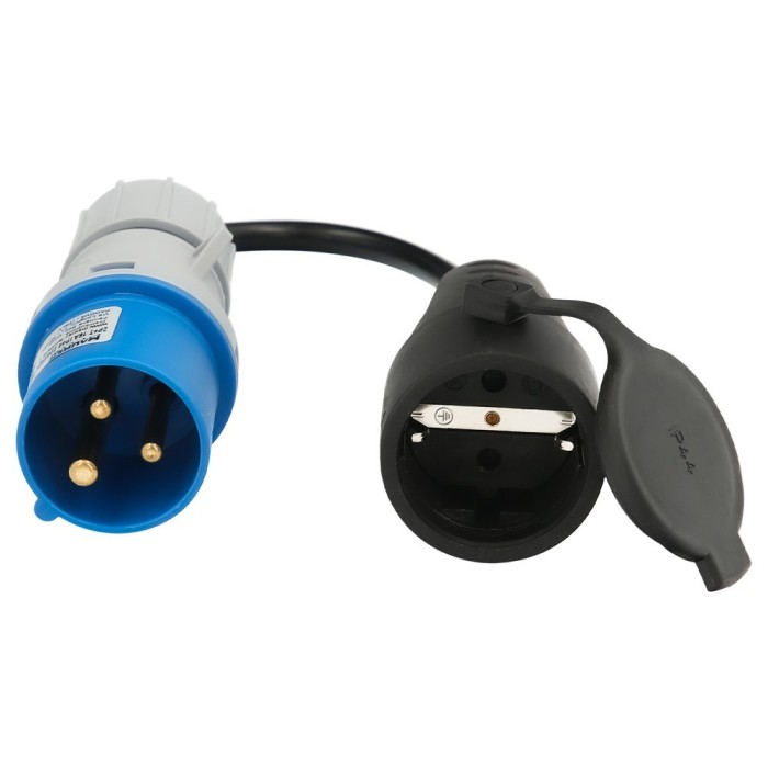 Adaptador de clavija CEE a Schuko, 2 polos + Tierra, Max, 16A, 230V al por Mayor | Almacén de Ferretería