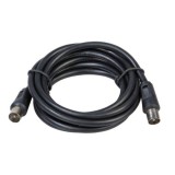 Prolongación TV Video Macho-Macho 2 metros / Ø 9,5 mm, Con Adaptador Macho-Hembra Color Negro al por Mayor | Almacén de Ferreter