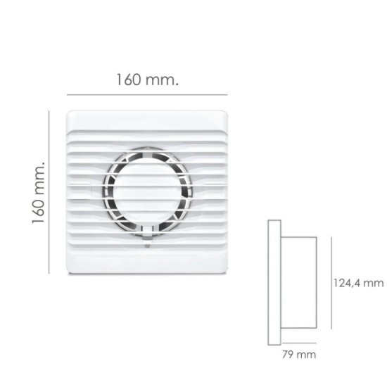Extractor Aire Ø 125 mm, / 14 Watt, al por Mayor | Almacén de Ferretería