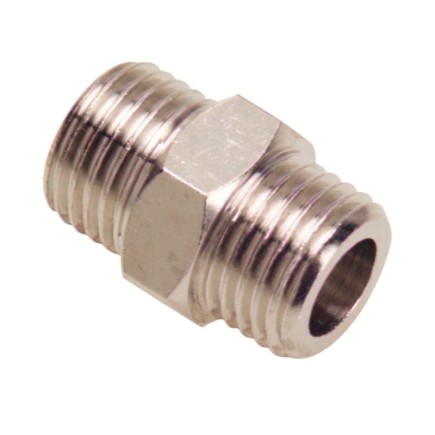 Machon Doble Cilindrico 3/8-3/8, (Blister 2 Piezas)