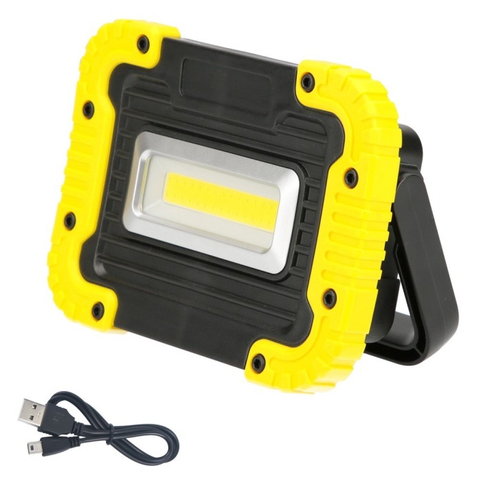 Linterna de Trabajo Led  Multifunción Recargable 2,000 mAh, / 10 W, / 500 Lúmenes / 4 Imanes / Bateria Externa / Soporte 180º al
