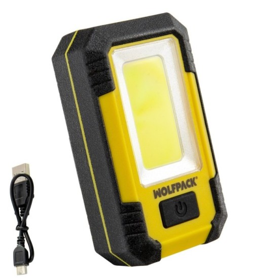 Linterna LED Profesional Compacta Engomada Bateria Recargable 500 Lumenes Con Función Powerbank, Iman, Soporte y Gancho al por M