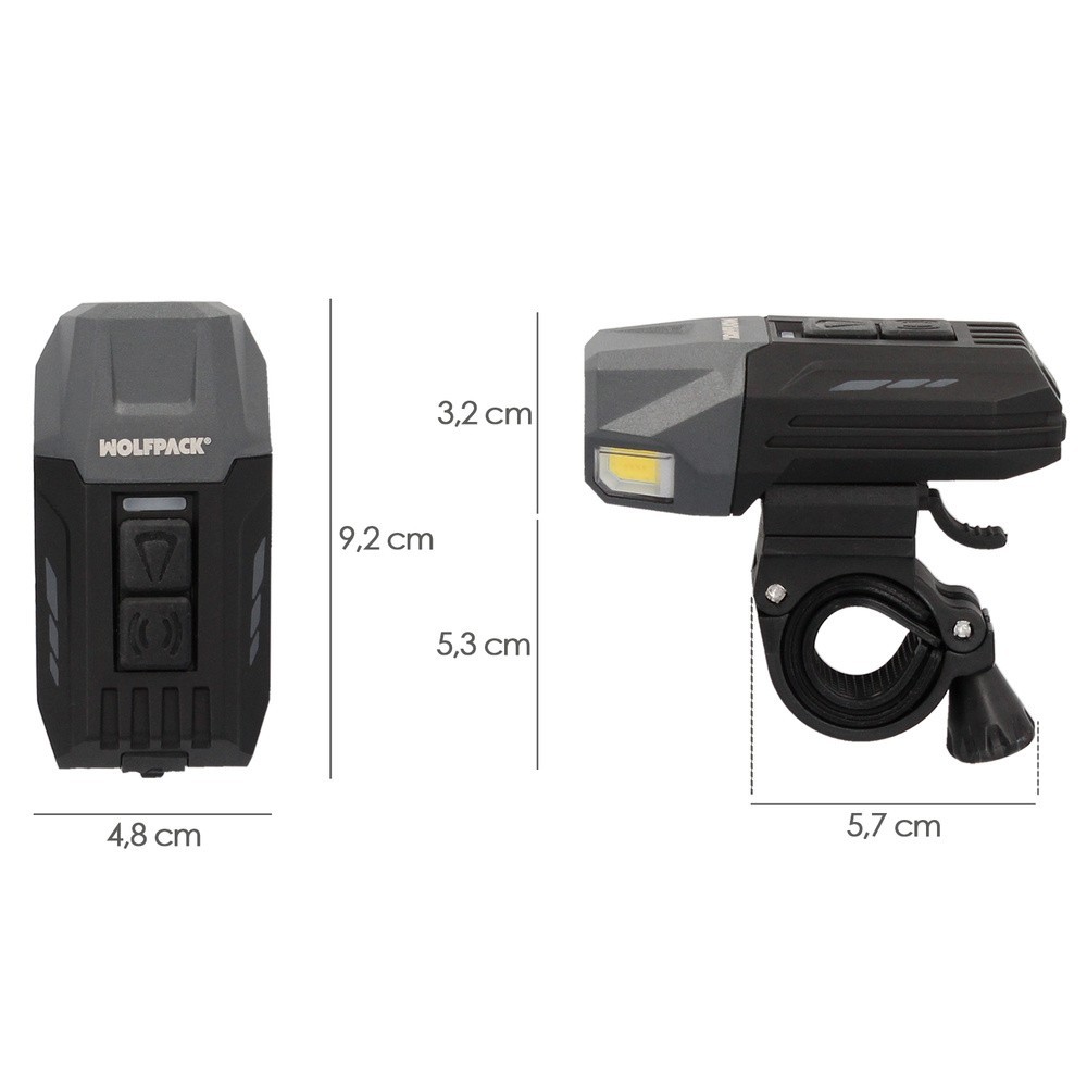 Luz Led Frontal Para Bicicleta / Patinete 800 Lumenes (7 Modos) Bateria Recargable USB al por Mayor | Almacén de Ferretería