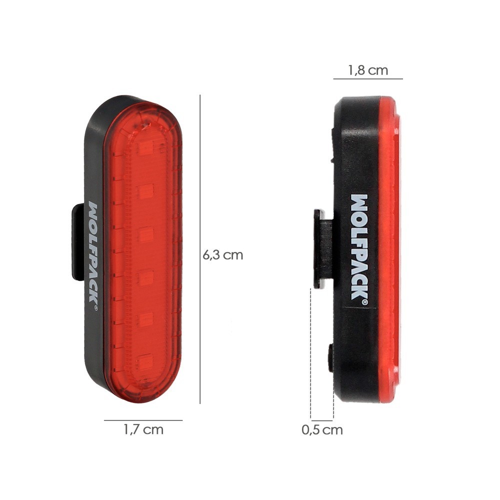 Luz Led Trasera Para Bicicleta / Patinete 100 Lumenes (4 Modos) Bateria Recargable USB al por Mayor | Almacén de Ferretería