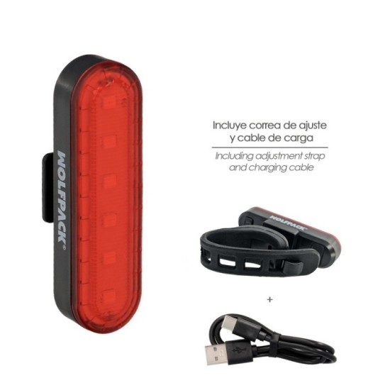 Luz Led Trasera Para Bicicleta / Patinete 100 Lumenes (4 Modos) Bateria Recargable USB al por Mayor | Almacén de Ferretería