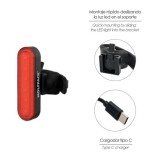 Luz Led Trasera Para Bicicleta / Patinete 100 Lumenes (4 Modos) Bateria Recargable USB al por Mayor | Almacén de Ferretería