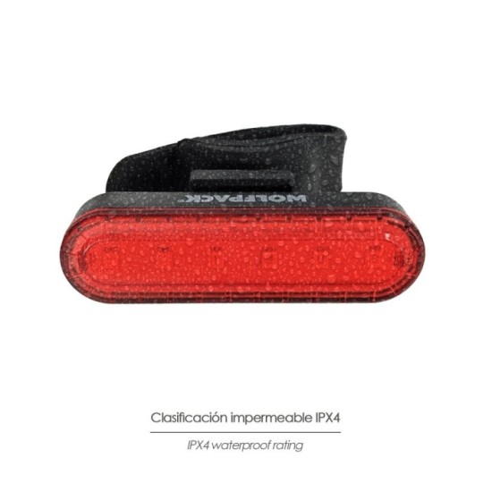 Luz Led Trasera Para Bicicleta / Patinete 100 Lumenes (4 Modos) Bateria Recargable USB al por Mayor | Almacén de Ferretería