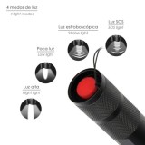 Linterna LED De Mano Aluminio A Pilas (3 AAA) 300 Lumenes 5 Watt, Con Zoom al por Mayor | Almacén de Ferretería