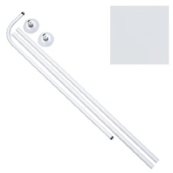 Barra Baño Curva 18 mm, (80x110 A 196) Blanco