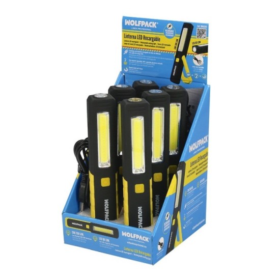 Linterna LED Multifunción Tipo Boligrafo Recargable (900 mAh) 200 Lumenes Con Iman, Gancho y Soporte Ajustable, al por Mayor | A