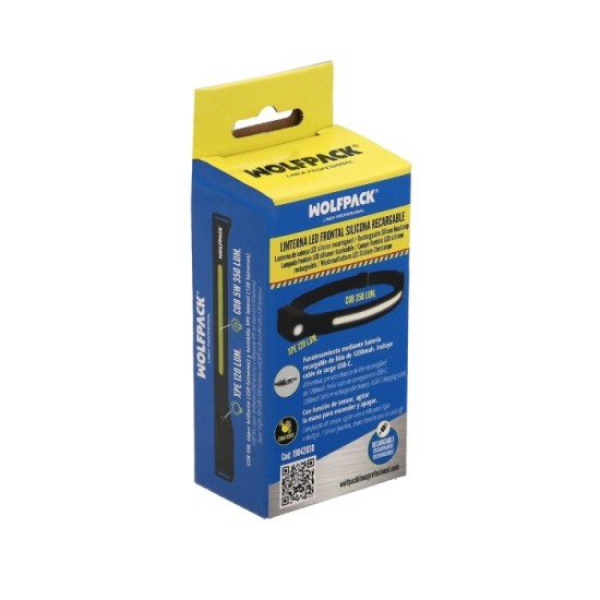 Linterna Led Frontal Cabeza Ajustable 350 Lumenes 4 Modos, Cinta Ajustable, Bateria Recargable Con Sensor Movimiento al por Mayo