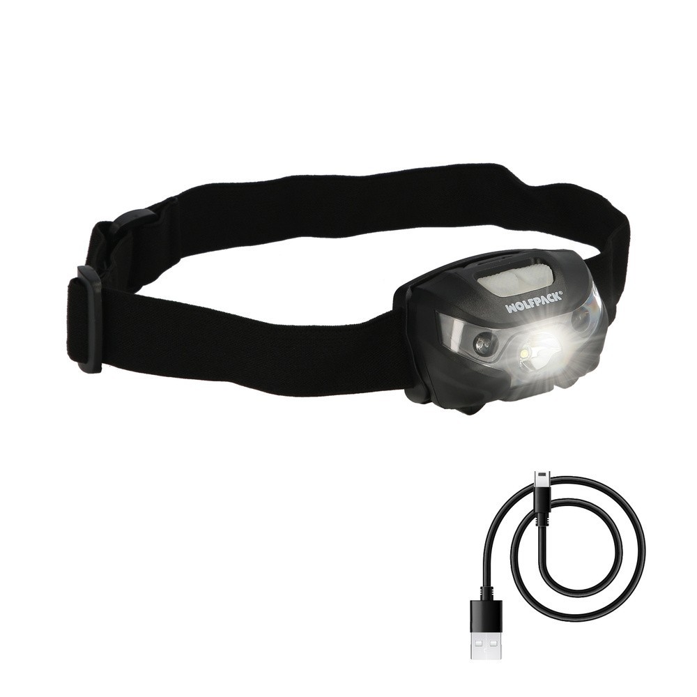 Linterna Led Frontal Cabeza Litio Usb Recargable, 3 modos de luz, 120 LUM, Sensor de encendido y apagado, al por Mayor | Almacén