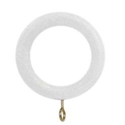 Anilla Madera Lisa Con Hembrilla 29x45 mm, Blanco