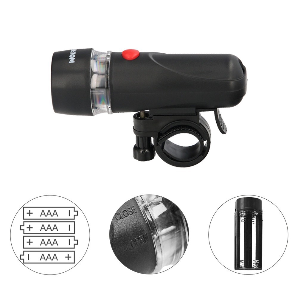 Kit Luces Led Delantera y Trasera Para Bicicleta / Patinete, Funcionamiento a Pilas, al por Mayor | Almacén de Ferretería