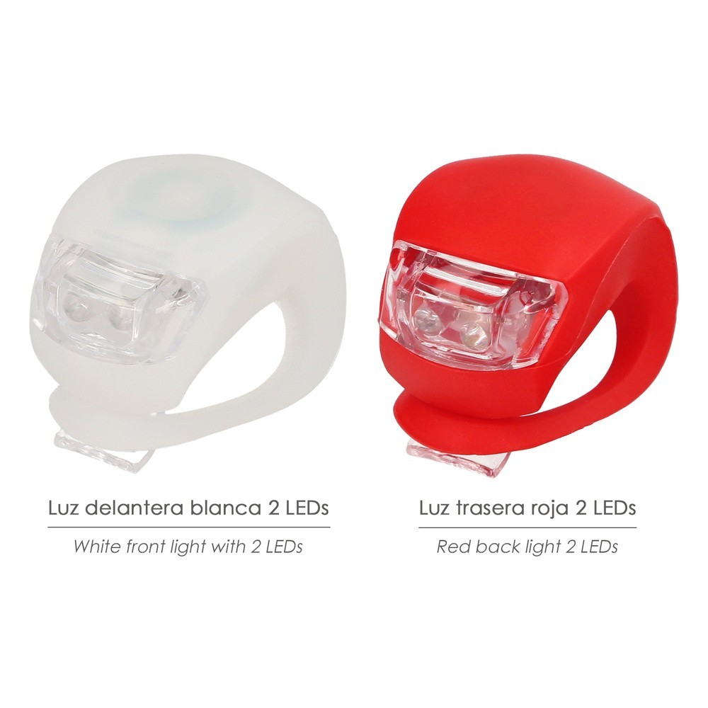 Kit Luces Led Bicicleta 2 Luces Basic, LED para bici, Luz para patin, Luz de posición, Luces bicicleta, LEDs bicicleta al por Ma
