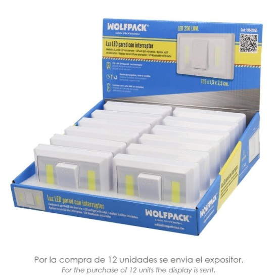 Linterna / Luces Led Para Pared / Armario A pilas (4 AAA) 250 Lumenes (Fijación Mediante Pegatina, Iman o Tornillos) al por Mayo