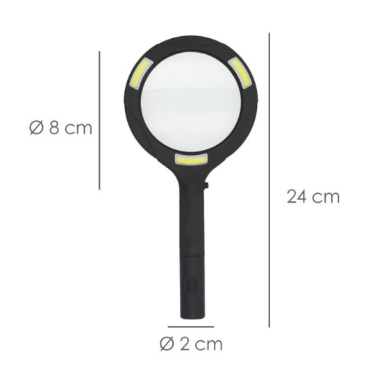 Lupa Con Led 2,5x Aumentos, Lupa De Mano, Ø11cm Lupa Para Leer, Lupa De Lectura, Lupa Con Luz al por Mayor | Almacén de Ferreter