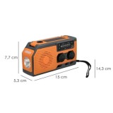 Linterna Led De Emergencia Solar Con Radio, Con Bateria, Carga Manual Dinamo al por Mayor | Almacén de Ferretería