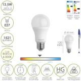 Bombilla Led Estandar Rosca E27, 13,5 Watt, Equivale A 100 Watt, 1521 Lumenes, Luz Neutra (4000º K,) al por Mayor | Almacén de F