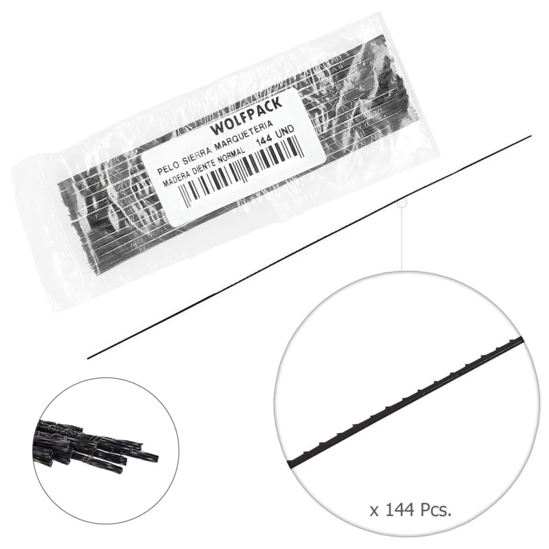 Pelo Sierra Marqueteria Madera  2-13 (Estuche 144 pzas,)