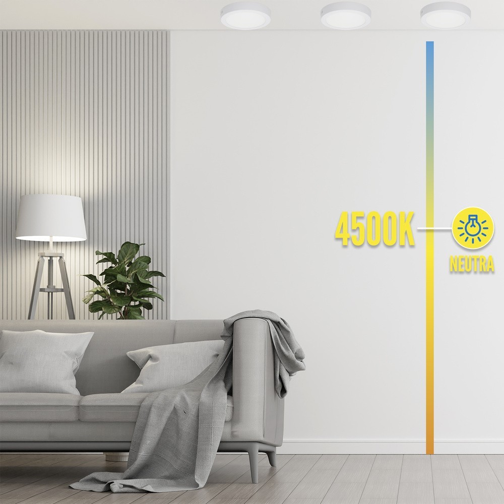 Downlight Superficie Led 20 Watt 1800 Lumenes 4500K al por Mayor | Almacén de Ferretería