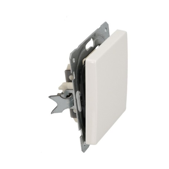 Interruptor Conmutador Cruzado (Mecanismo) Interruptor Pared, Bastidor Metalico, Interruptor Luz, Pulsador, Color Blanco al por 