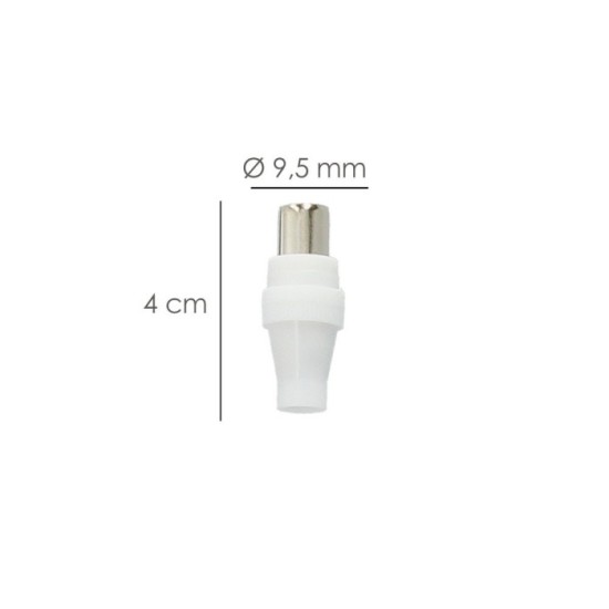 Conector TV Macho Recto 9,5 mm, al por Mayor | Almacén de Ferretería