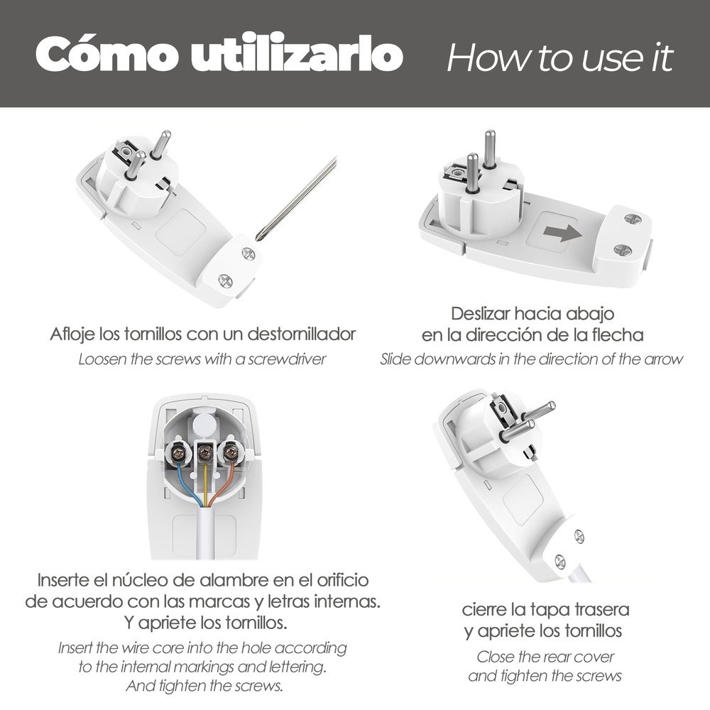 Clavija Enchufe Ultraplano 7 mm, con Asas De Extraccion 16 A - 250 V, Tras Muebles, 3 Cables, Toma Schuko al por Mayor | Almacén