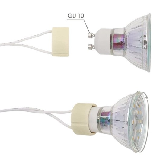 Portalamparas GU-10 Ceramico Para Bombillas Halogenas / LED al por Mayor | Almacén de Ferretería